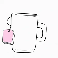 Free book club clipart of a simple teacup